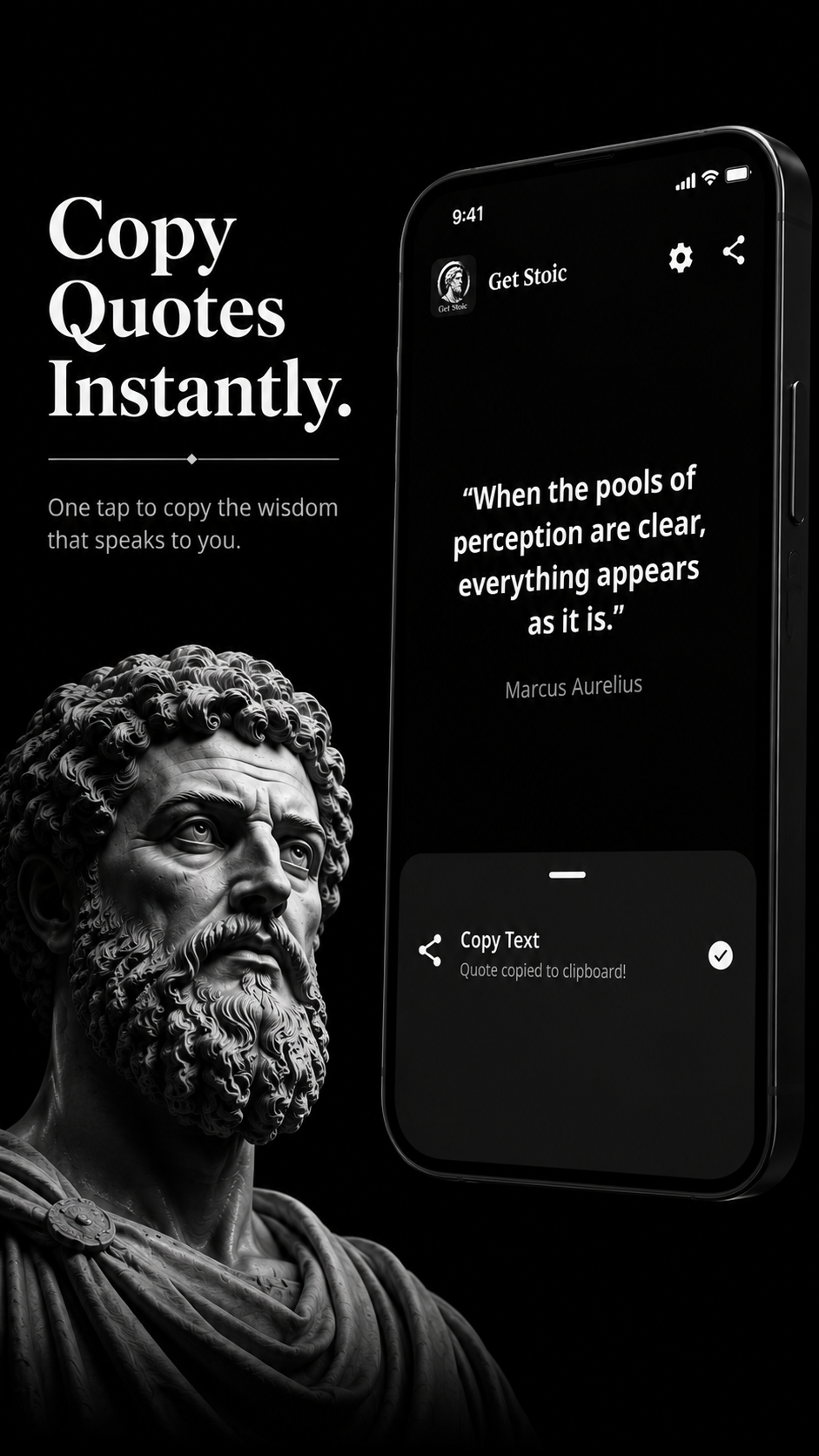 Get Stoic daily reflection screen